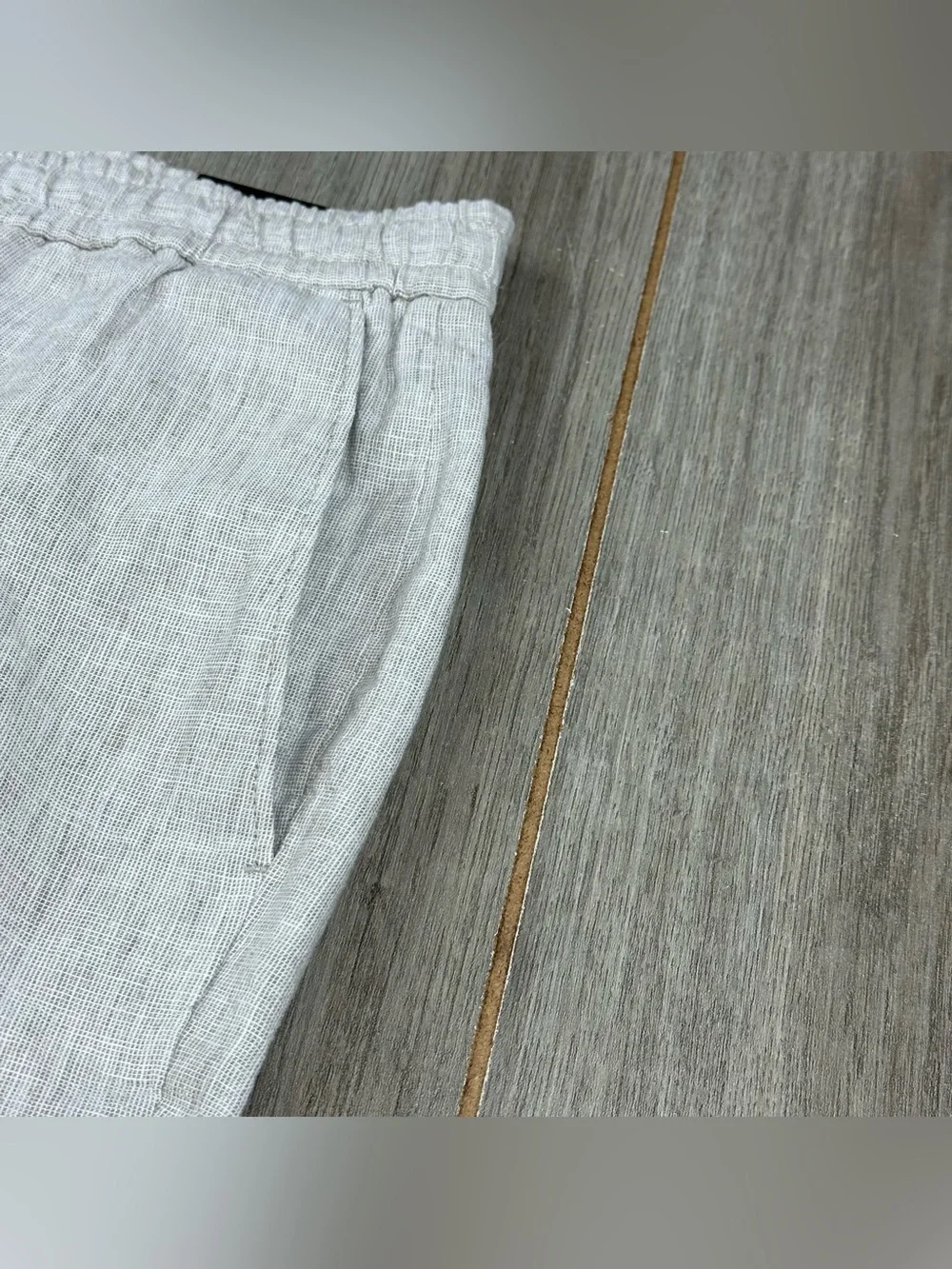 14th & Union Pants Mens 2XL Linen Blend Elastic Waist Nordstrom Beige NEW